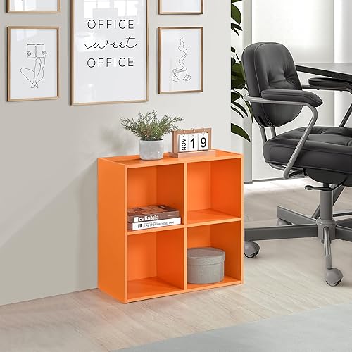 Miniatura 17 de Kings Brand Furniture - Katelyn - Estantería abierta de 4 cubos, organizador de almacenamiento de juguetes para niños (verde)