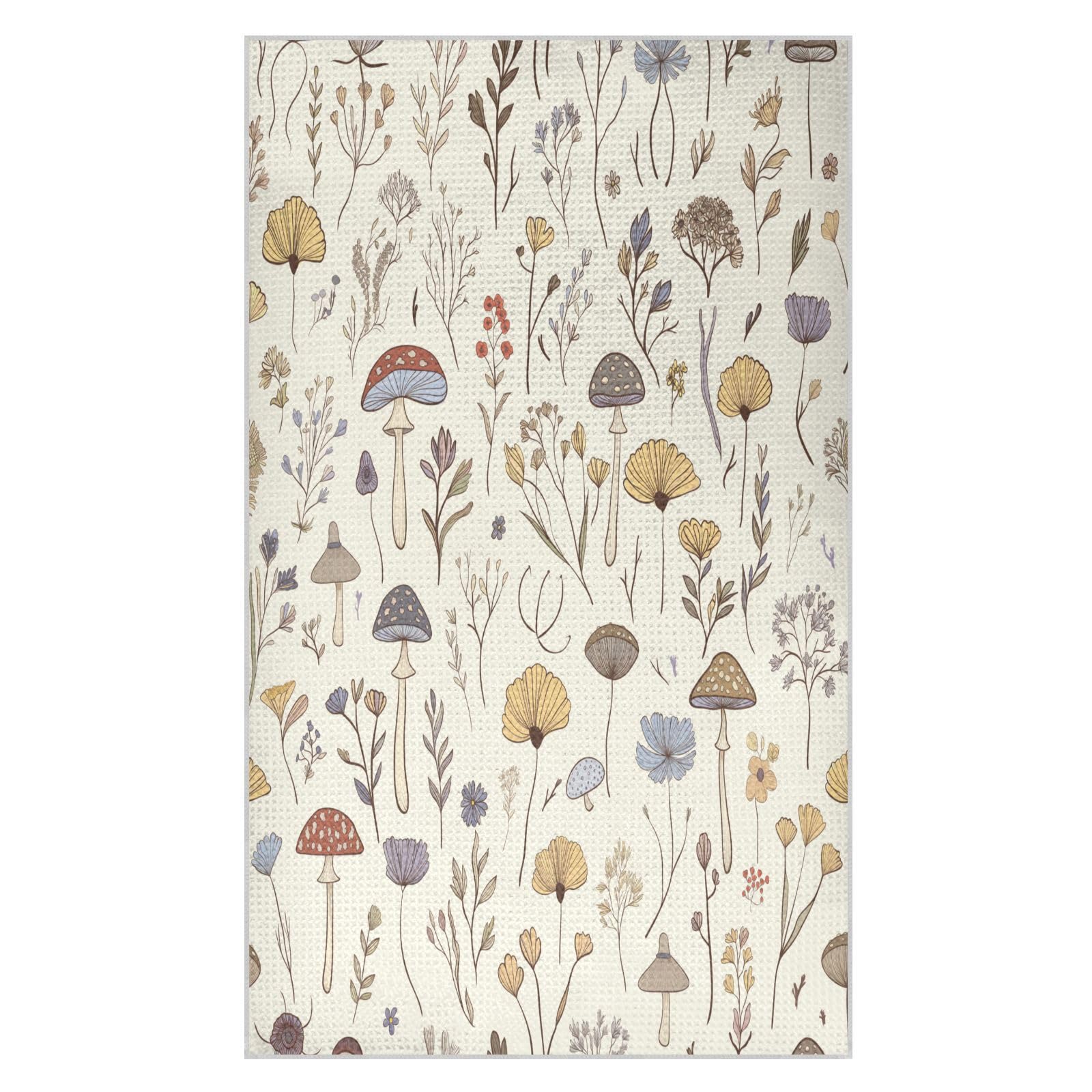 JiangGgen Mushrooms Kitchen Towel 1-Pack Soft Absorbent Dish Towel