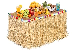 Aodaer Raffia Table Skirt: Transform Your Parties into Tropical Paradises