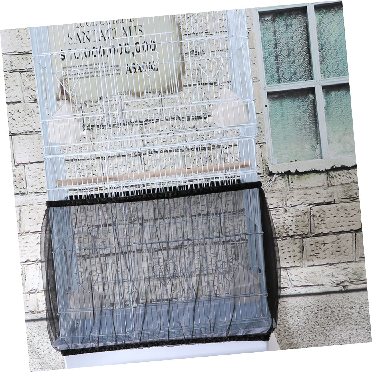 Abaodam Birdcage Mesh Cover Bird Cage Skirt Net Splash- Bird Cage Net Birdcage Cover for