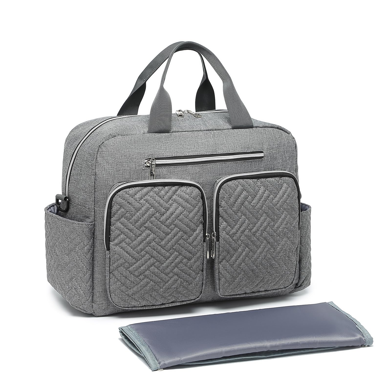 KONO Borsa Fasciatoio Passeggino Neonato, Borsa Multitasche Impermeabile con Tasche Isolate, Leggera per Viaggi Ospedale Parto Aereo, Ideale per Mamma e Papà