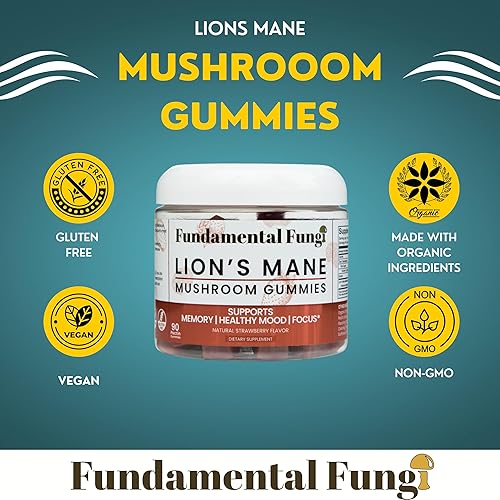 Miniatura 4 de Paquete de gomitas de hongos  180 porciones  Gomitas de melena de león para adultos  Gomitas de hongos para adultos para apoyar la salud cerebral