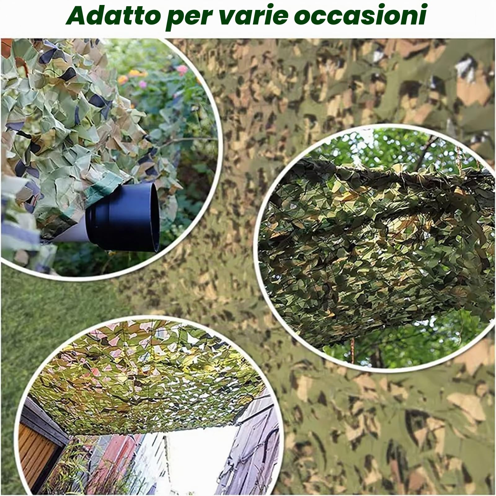 NEWFUN 3x6M Rete Mimetica Ombreggiante, Telo Mimetico Ombreggiante, Rete Mimetica per la Caccia, il Campeggio, la Foresta, il Giardino e Altre Scene, Militare