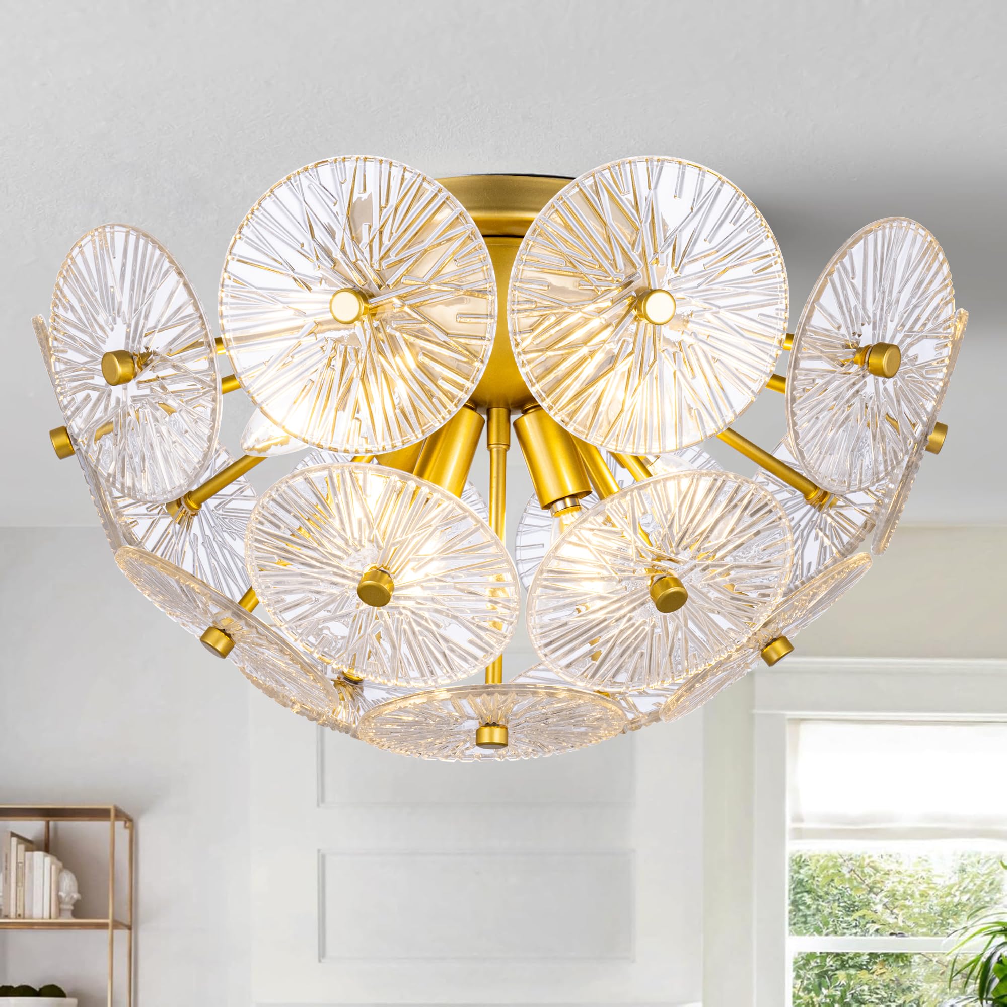 TOCHIC 6 Lights Flush Mount Ceiling Light Fixture, 21.85