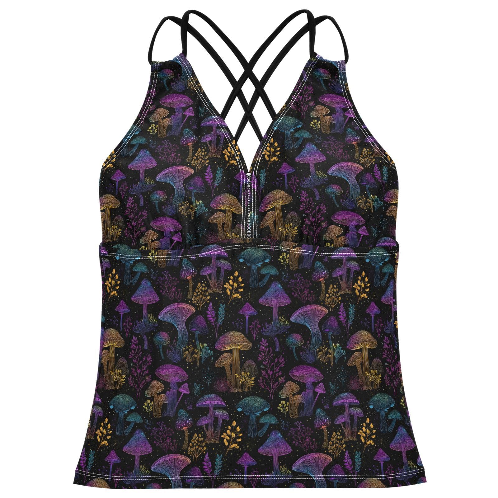 Aflyko Women's Tankini Top Swimwear Ideal for Early Spring Layering Small