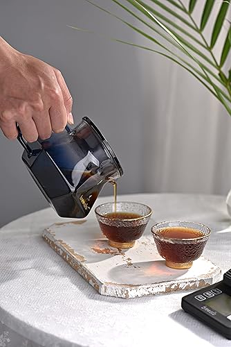 Miniatura 5 de Brewista Jarra de café serie X, servidor de vidrio para verter sobre vidrio, diseño poligonal para mejorar el sabor, borde grueso y sellado para