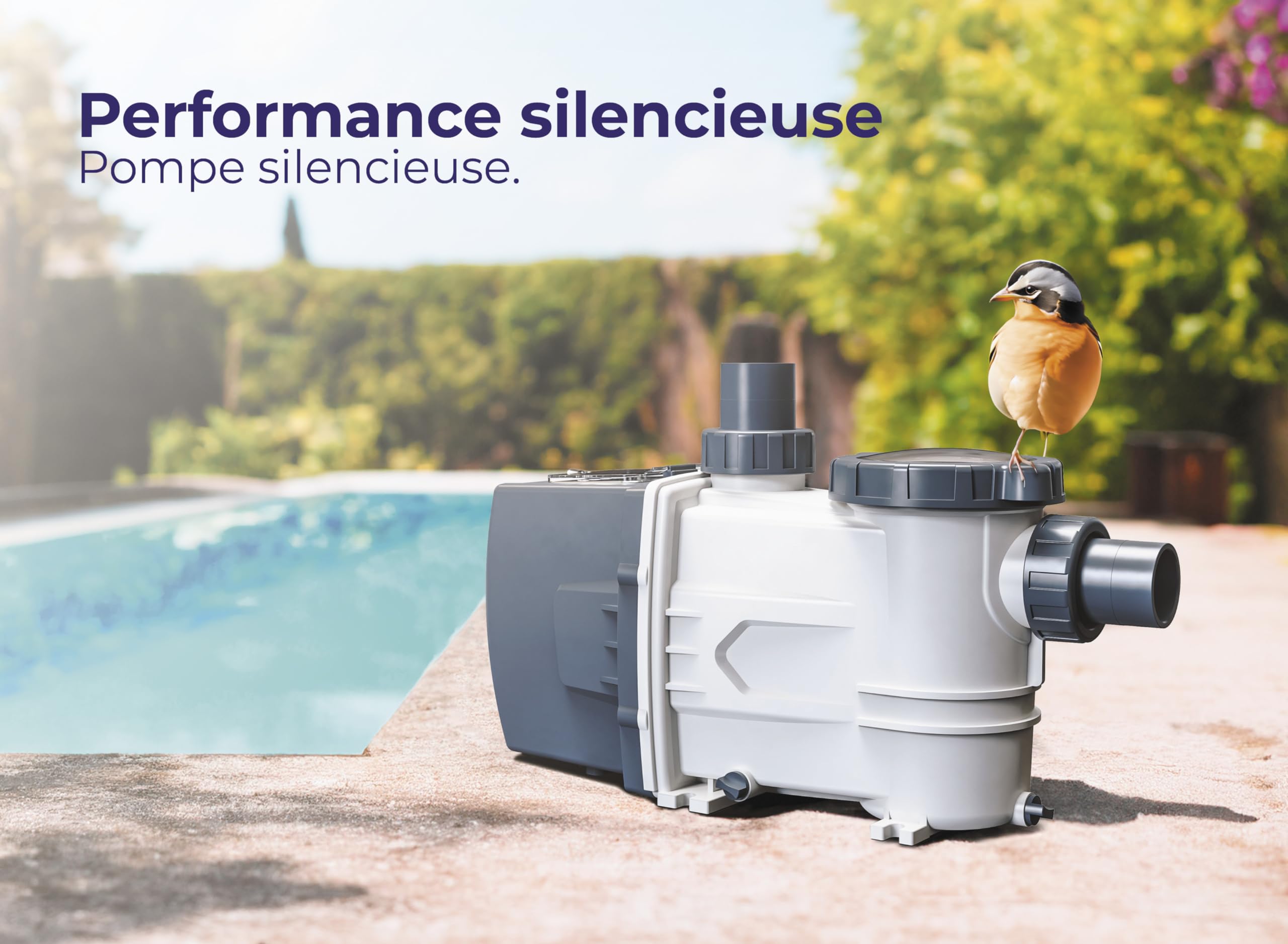 Gre VSG75 - Pompe à vitesse variable pour piscines jusqu'à 65 m³, puissance de 750 W, 4 vitesses variables