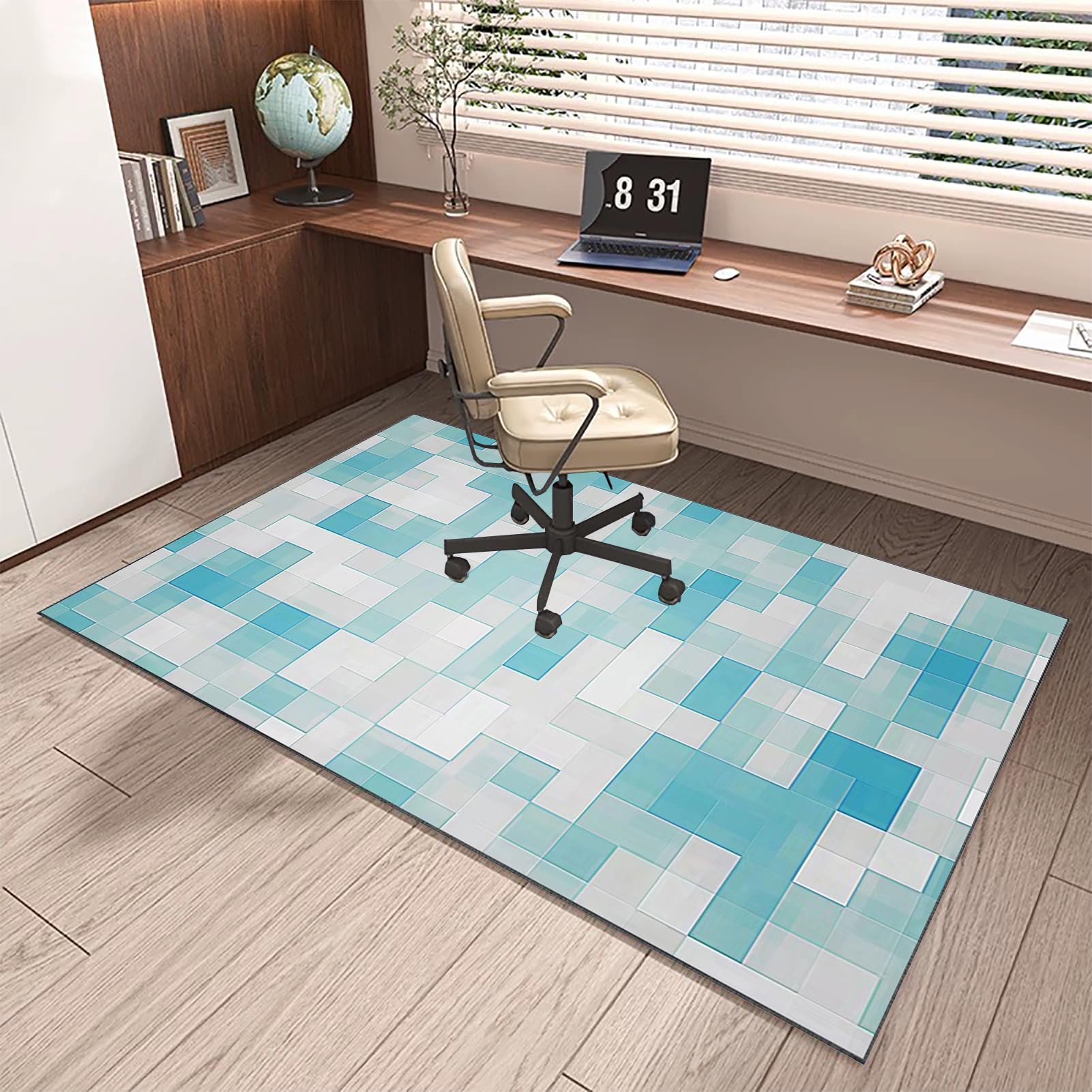 JaevKwzy Chair mat for Hard Floors Heavy Duty Office Chair Mats for Carpeted and Hardwood Floor Carpet Protector Chair Mat Floor Mats Wood/Tile Protection Mat for Office & Home 70 x 100 cm - Image 3