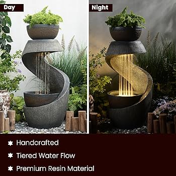 Amazon.com: Takamota Outdoor Water Feature Patio Fountain