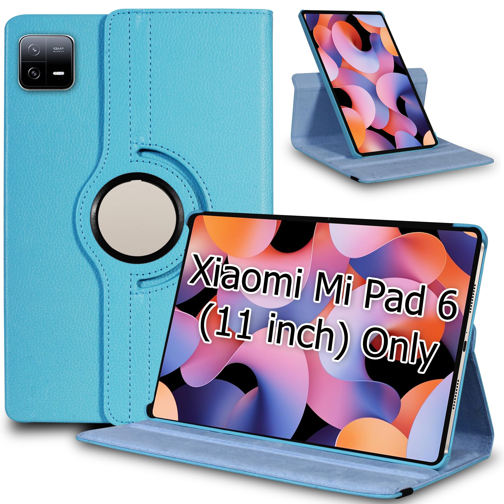 Caseous Cover for Xiaomi Mi Pad 6 Cover, 360 Rotating Flip Case Back Cover Case for Xiaomi Pad 6 11 inch (Sky Blue) (B0DD46WWLF) Amazon Price History, Amazon Price Tracker