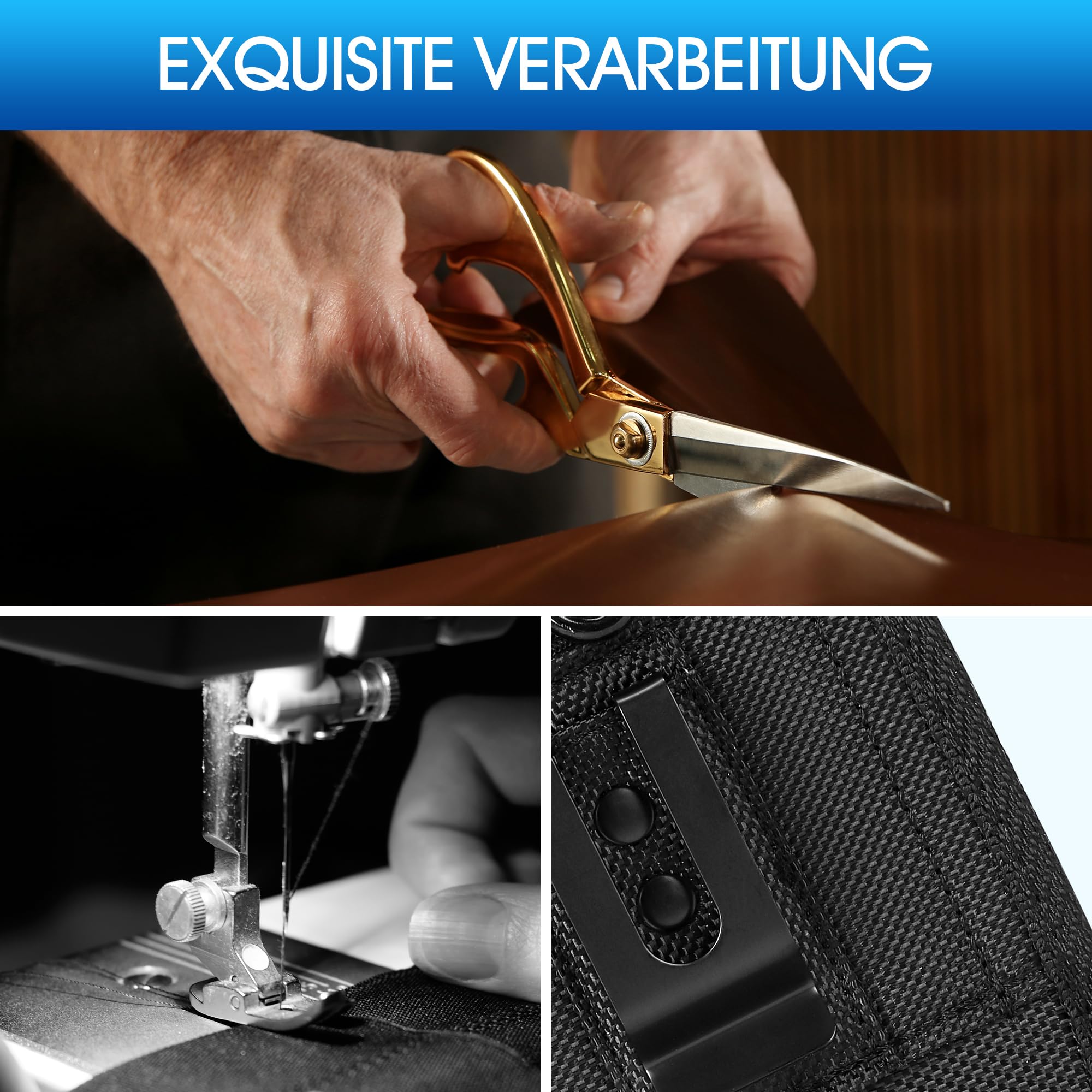 Handy Gürteltasche Gürtel Tasche Handytasche Handyhalterung Halterung universal für Samsung Galaxy S24 Ultra 5G A55 A35 A25, iPhone 15 14 13 12 11 Pro Max, Black(XXL)