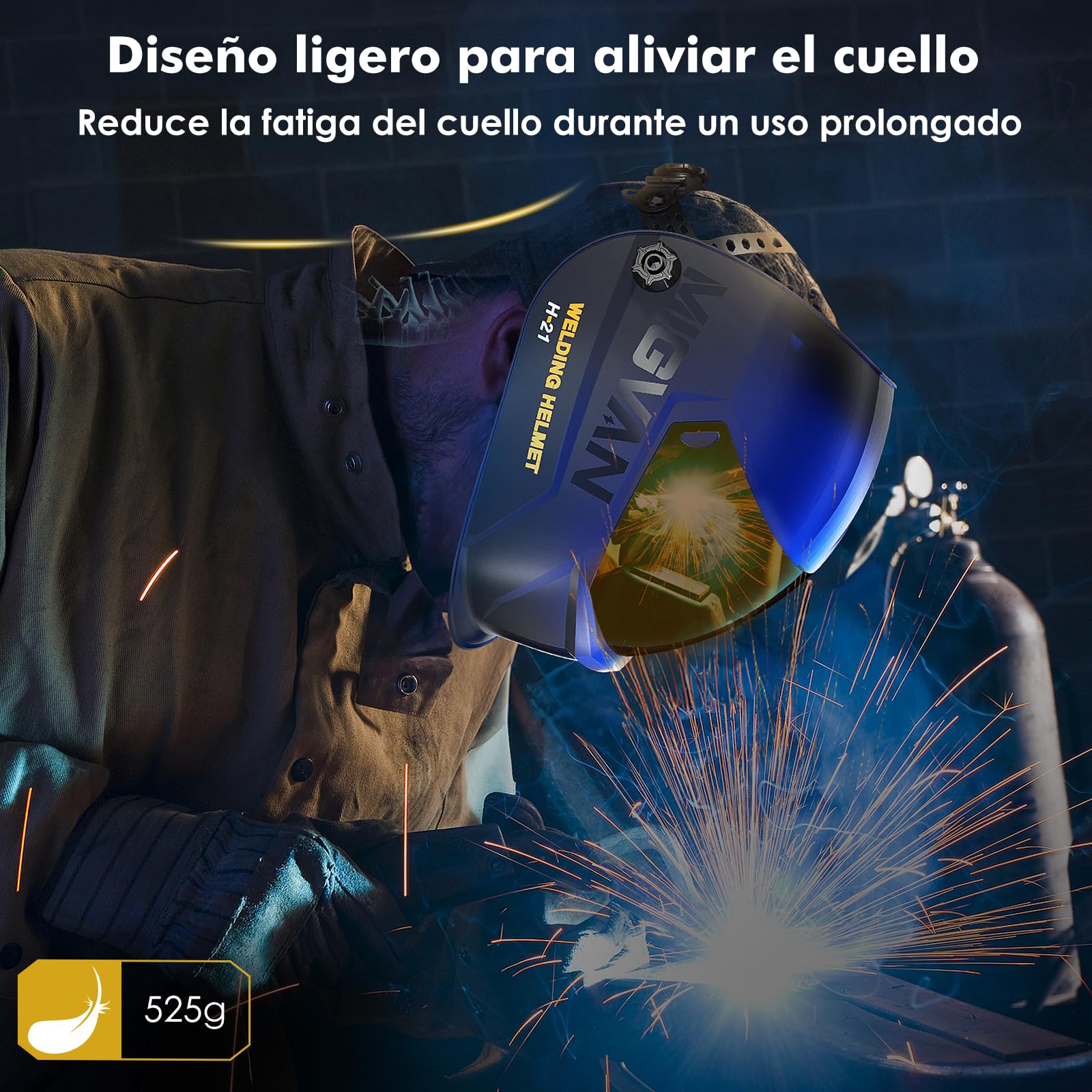Careta Soldar Automática 0,1 ms oscurecimiento automático – Máscara Soldar True-Color, 100×82 mm, Solar y batería, DIN 4/5-9/9-13 – Careta de Soldar MIG TIG MMA ARC Esmerilado H21