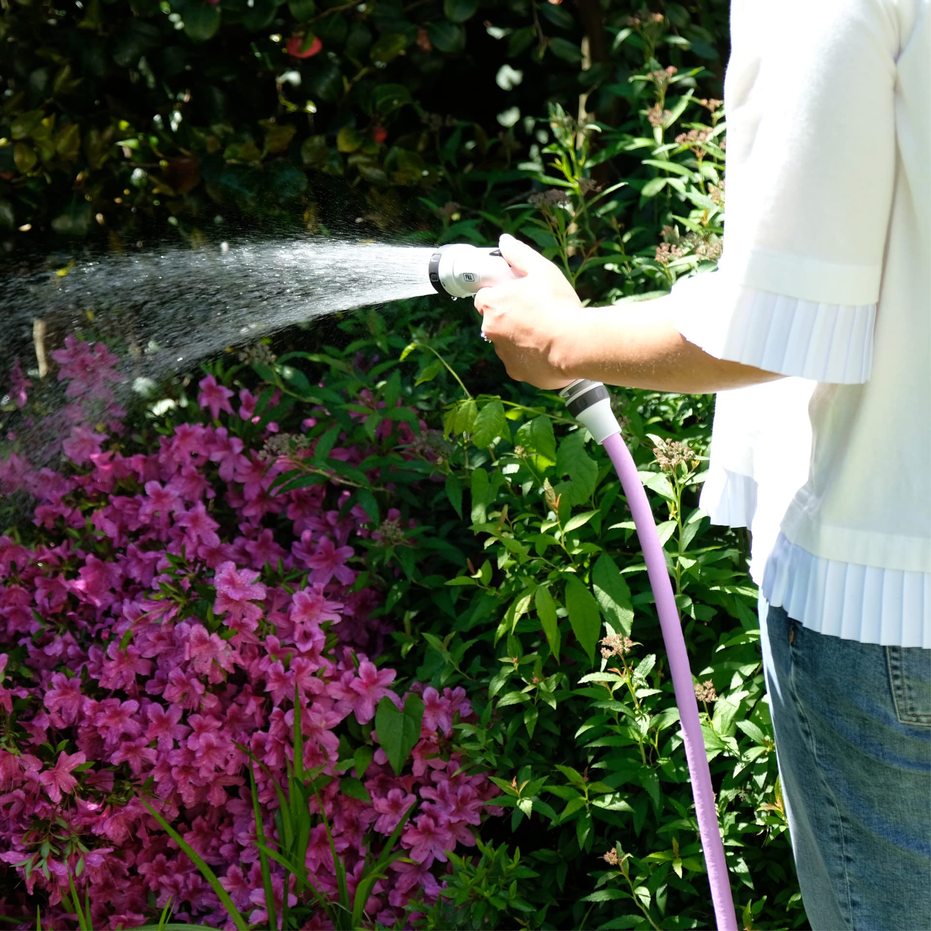 FITT IKON 25 m, Tubo Acqua da Giardino per Irrigazione, Estensibile, Compatto, Leggero e Pronto all'uso, con Pistola Multigetto, Lavanda