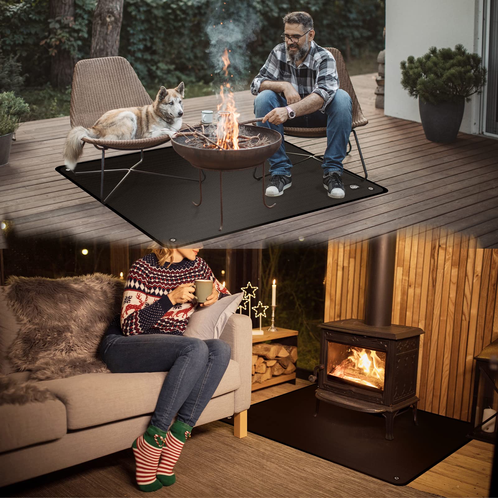 Fire Pit Pad Wood Deck Fireproof Pad For Fire Bowl, Fire Protection