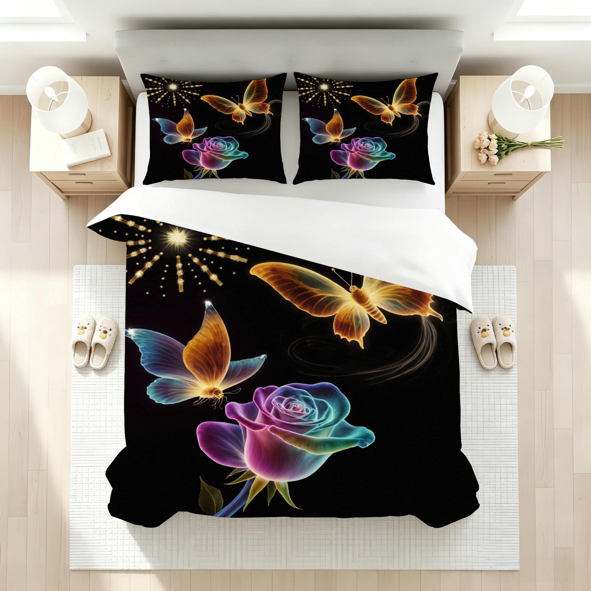 Funda Nórdica Cama 180, 240x260 cm Rosa Negra, AQ2034