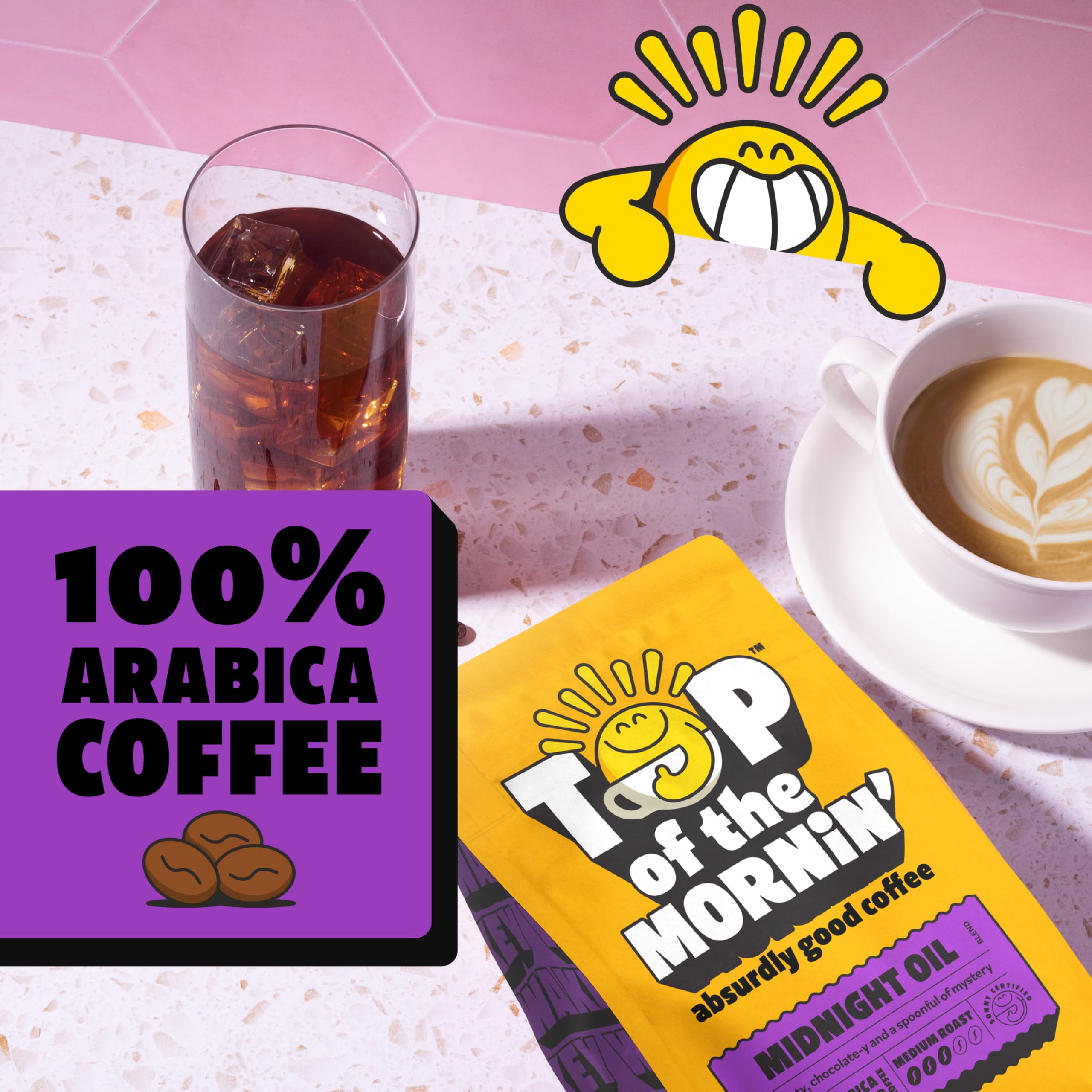 Amazon.com : Top of the Mornin' Midnight Oil Ground Coffee By