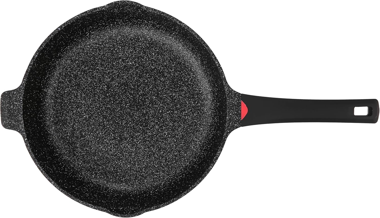 11 Inch Non Stick Deep Frying Pan Granite Coated with Pour Spout - Lightweight 4.27 Quart Skillets and Frying Pans with Comfort Stay Cool Grip Handle - Induction Compatible PFOA Free Cookware