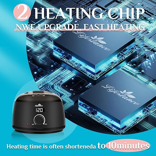 Miniatura 3 de Lifestance Calentador de olla de cera profesional  L2 calentador de cera digital depilación 16.9 fl oz