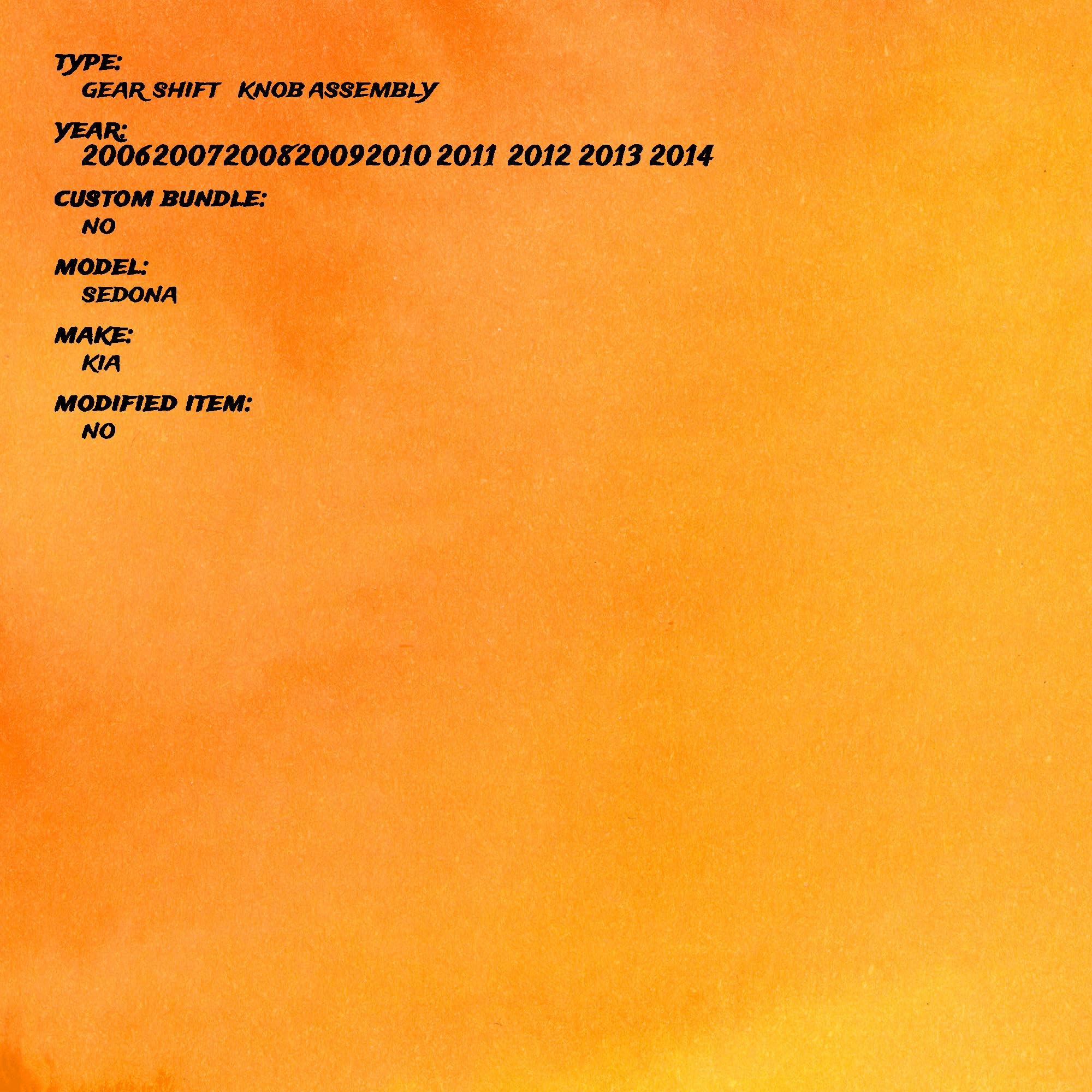 OZWNRT ブーファン　BoophamneMan TheCaudexMan Genuine OEM Kia Sedona 2006-2014 A/T Gear Shifter Lever Knob