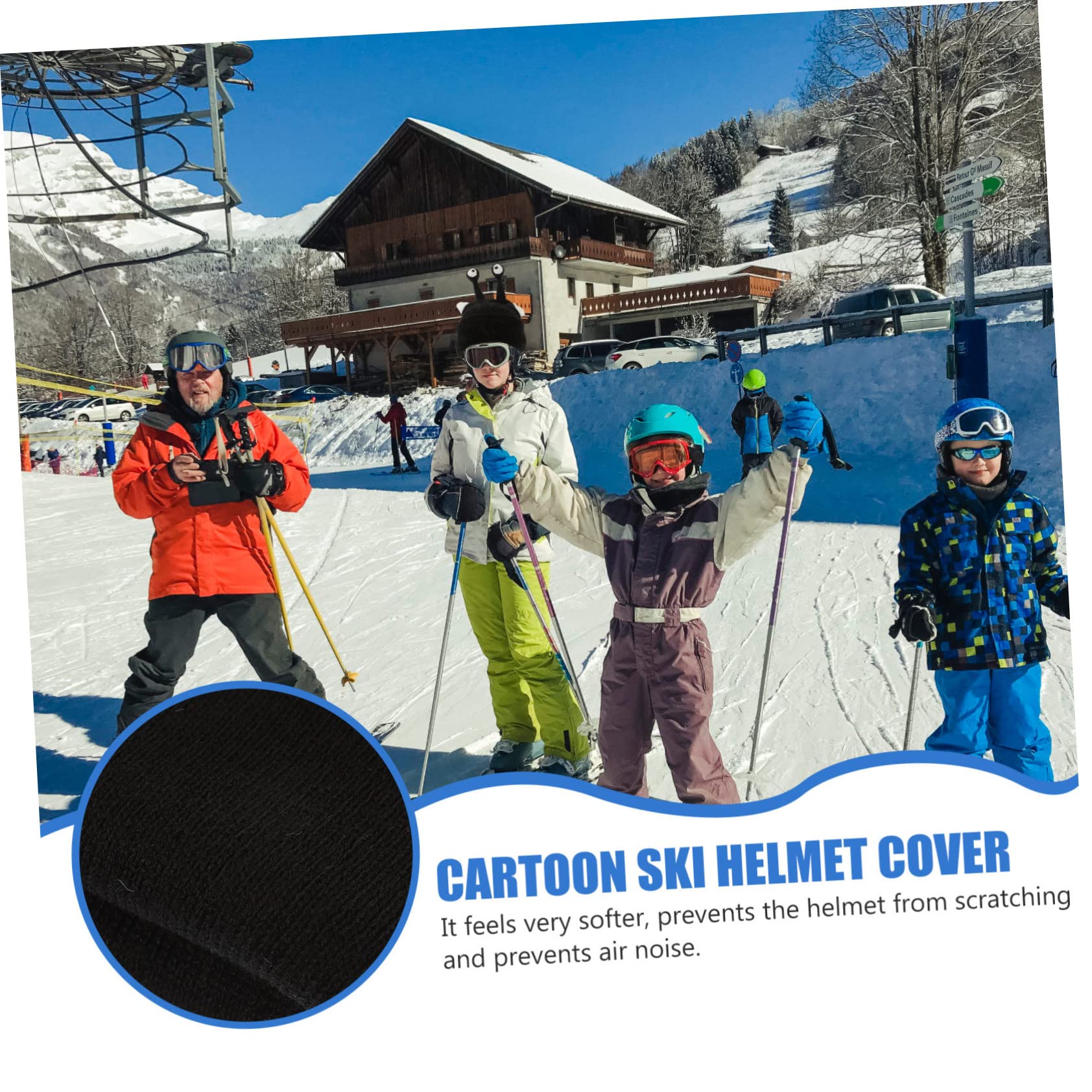 HEMOTON Housse De Casque Housses De Casque De Ski Enfants Casque Adulte Hommes Jolie Housse pour Casque De Ski Décor De Casque Accessoires Couvre-Casques De Vélo Fil