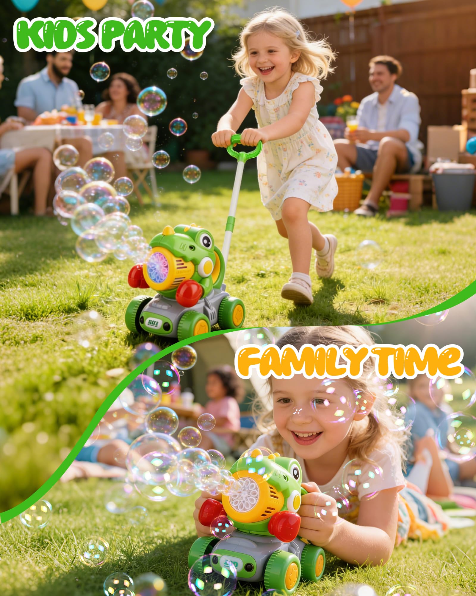 Dinosaur Bubble Mower - Rechargeable Bubble Blower for Kids -6 Dinosaur Bubble Mower - Rechargeable Bubble Blower for Kids -6