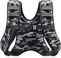 Vista 21 de ZELUS Chaleco con peso, chaleco de peso de 6 libras, 8 libras, 12 libras, 16 libras, 20 libras, 25 libras, 30 libras, con rayas reflectantes