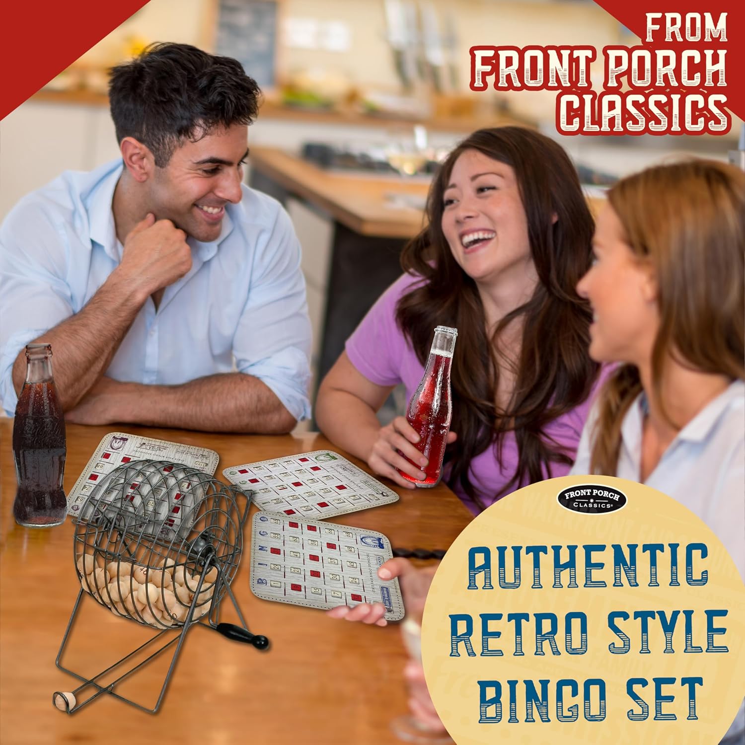 Front Porch Classics State Fair Bingo Deluxe Edition - Craftsmanship for an Authentic Retro-Style Experience - Intergenerational Fun for Friends and Family, 10x11x14 in