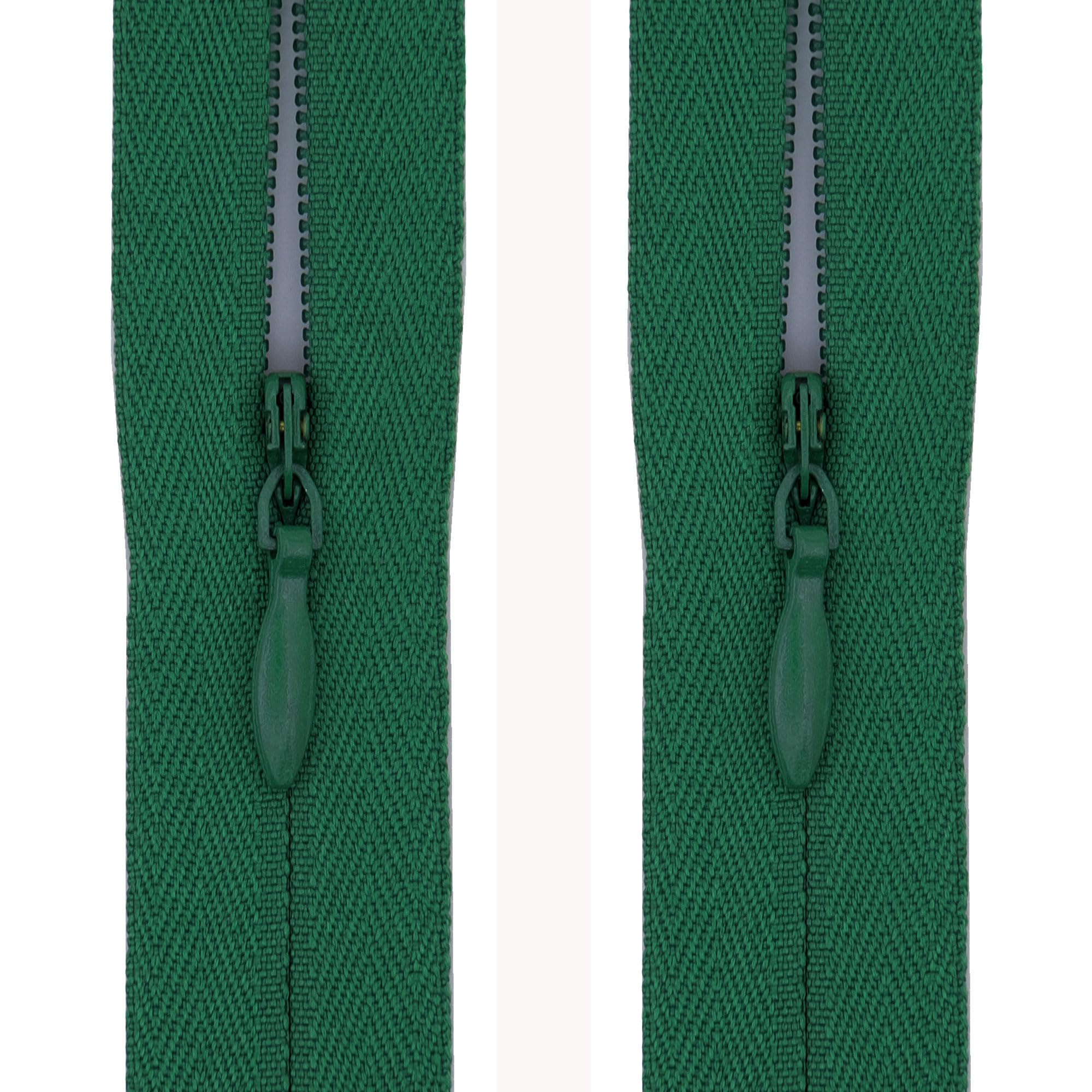 Y-connection #3 Invisible Zips, 2 Pack, 9 Inch (Emerald Pine Green)