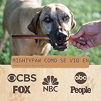 Vista 4 de Mighty Paw Palitos de goma de 12" de larga duración para perros - Masticables 100% naturales de carne de res alimentada con pasto. Palitos de goma