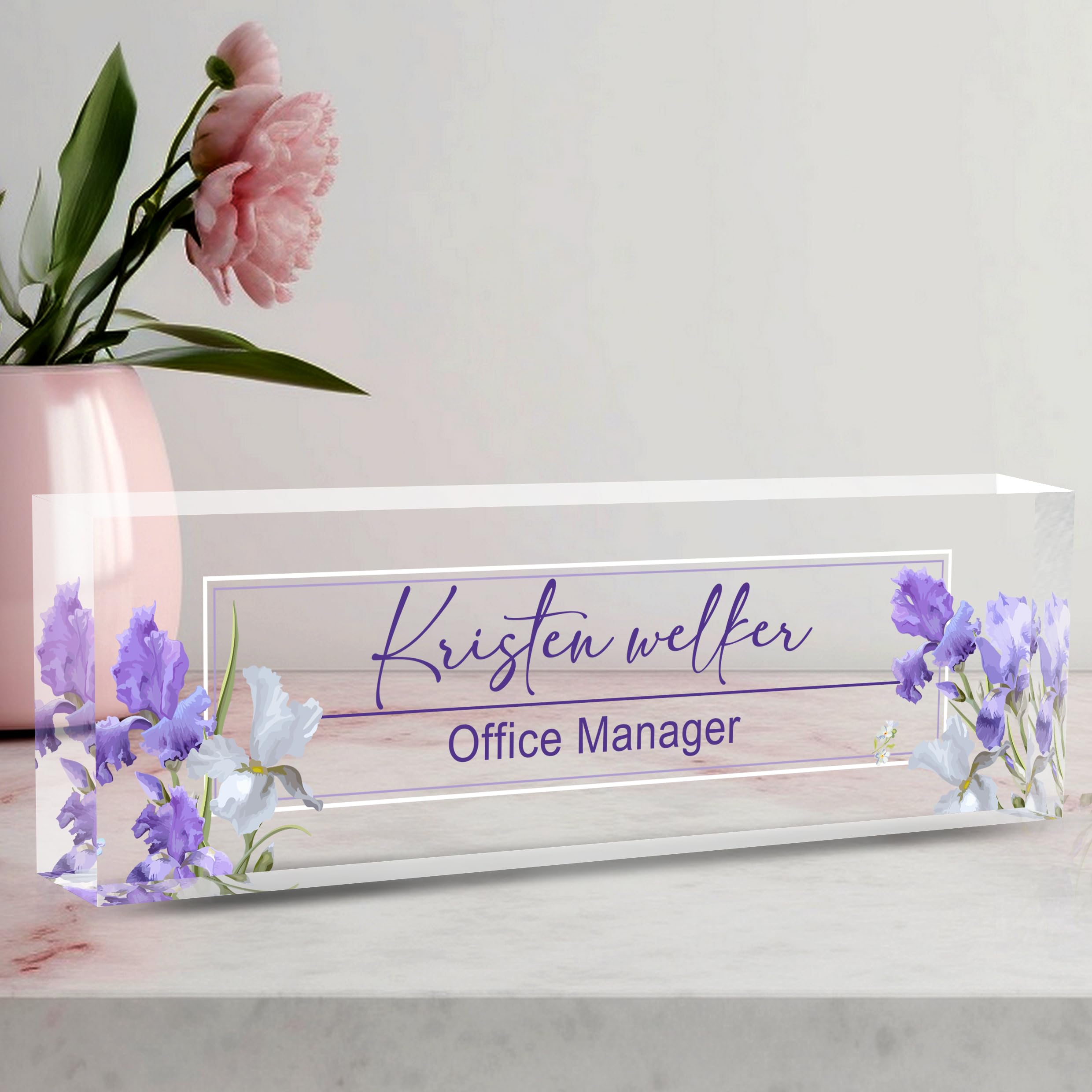Name Plate for Desk Desk Name Plate Personalized, Office Desk Decor for Women &amp; Men, Employee Appreciation Gifts The Office Gifts for Boss, Manager, Teacher, Nurse