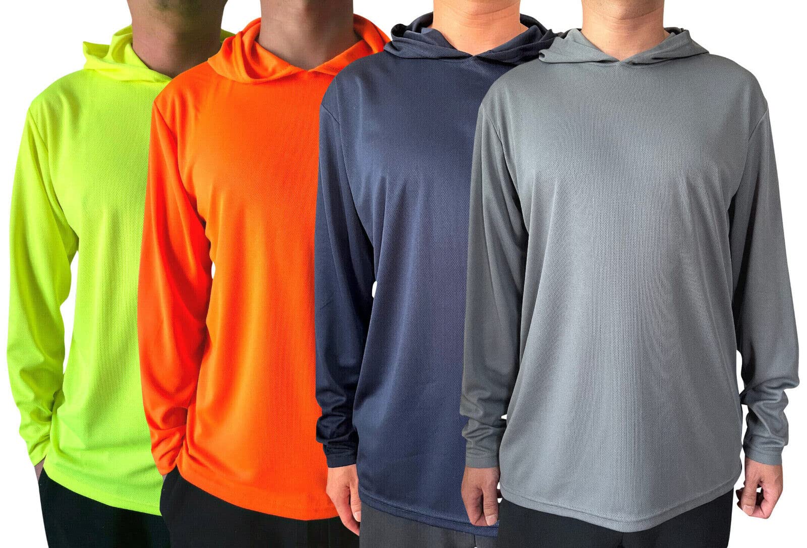Camiseta transpirable de manga larga con capucha para hombre, con protección solar UPF 50+