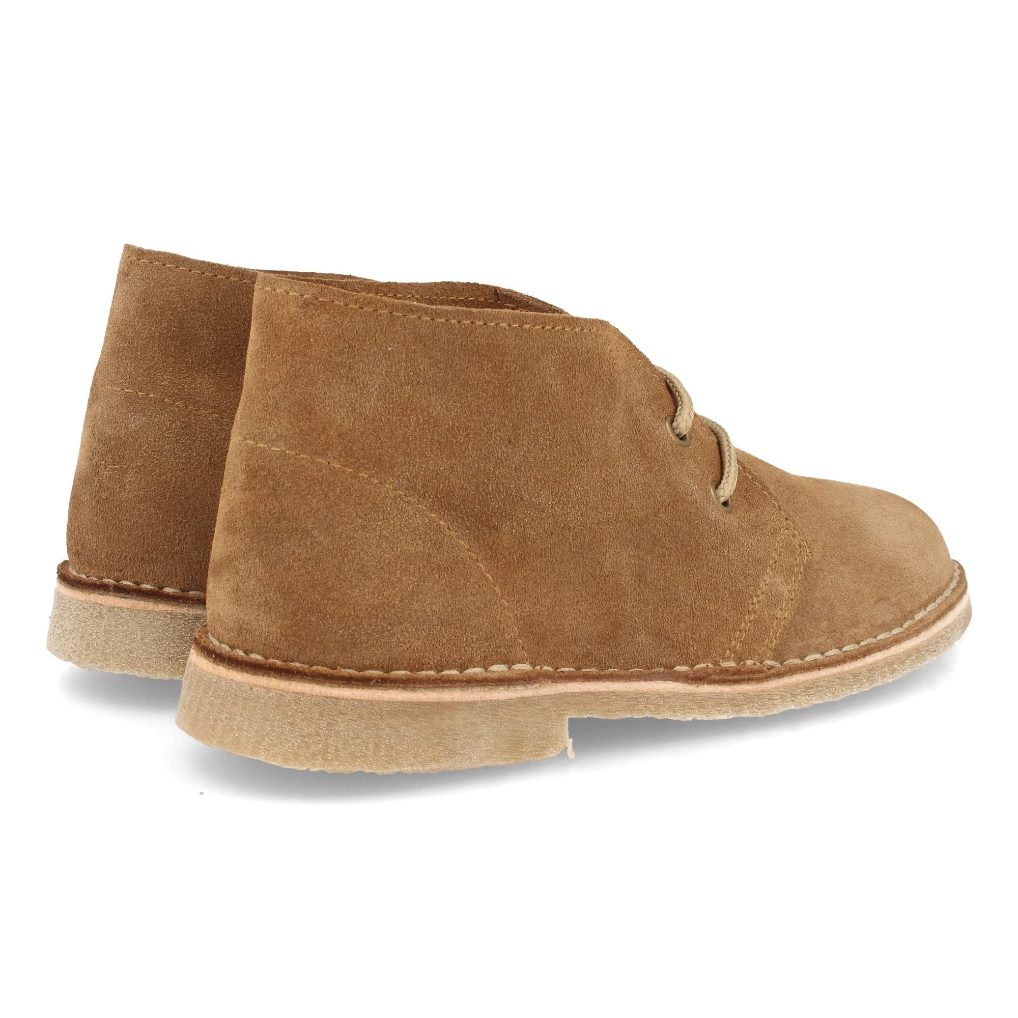 Botas Desierto Safari Piel Serraje Suela Crepe Antideslizante Cordones