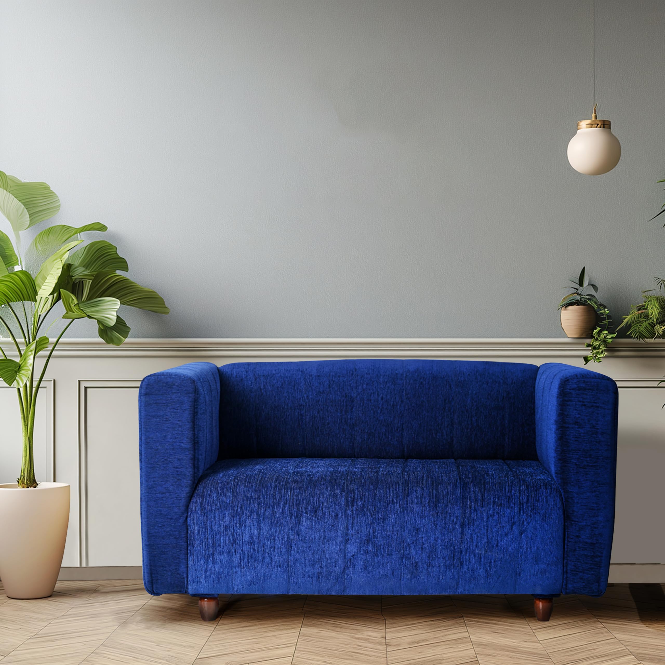 Seventh Heaven Tokyo 2 Seater Sofa | Luxury Comfort & Extra Spacious | Sofa | Sofa Set | Wooden Sofa Set for Living Room | Couch Sofa Living Room & Office (Chenille Molfino - Blue) (B0DCTH7G46) Amazon Price History, Amazon Price Tracker