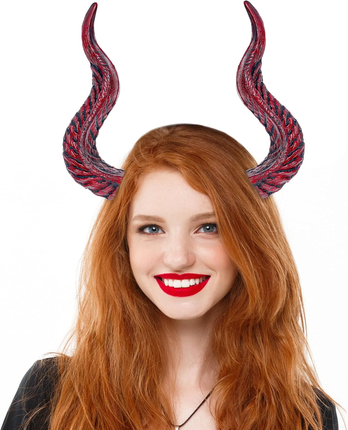 MOSTORY Dark Devil Horns Headband - Gothic Demon Horns Headband for Halloween Accessories Adult Cosplay Renaissance Renfaire
