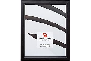 Craig Frames 11x12" Designer Décor, Black Wood Grain Picture Frame