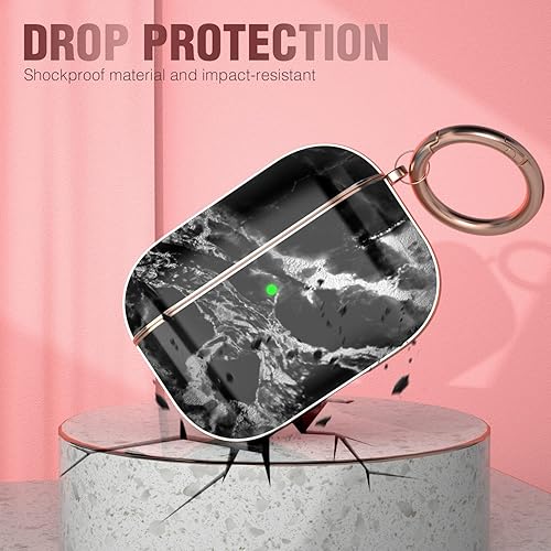 Vista 56 de Maxjoy Funda compatible con AirPods Pro, funda con diseño de vaca clara para mujeres y niñas, bonita funda protectora suave con llavero compatible