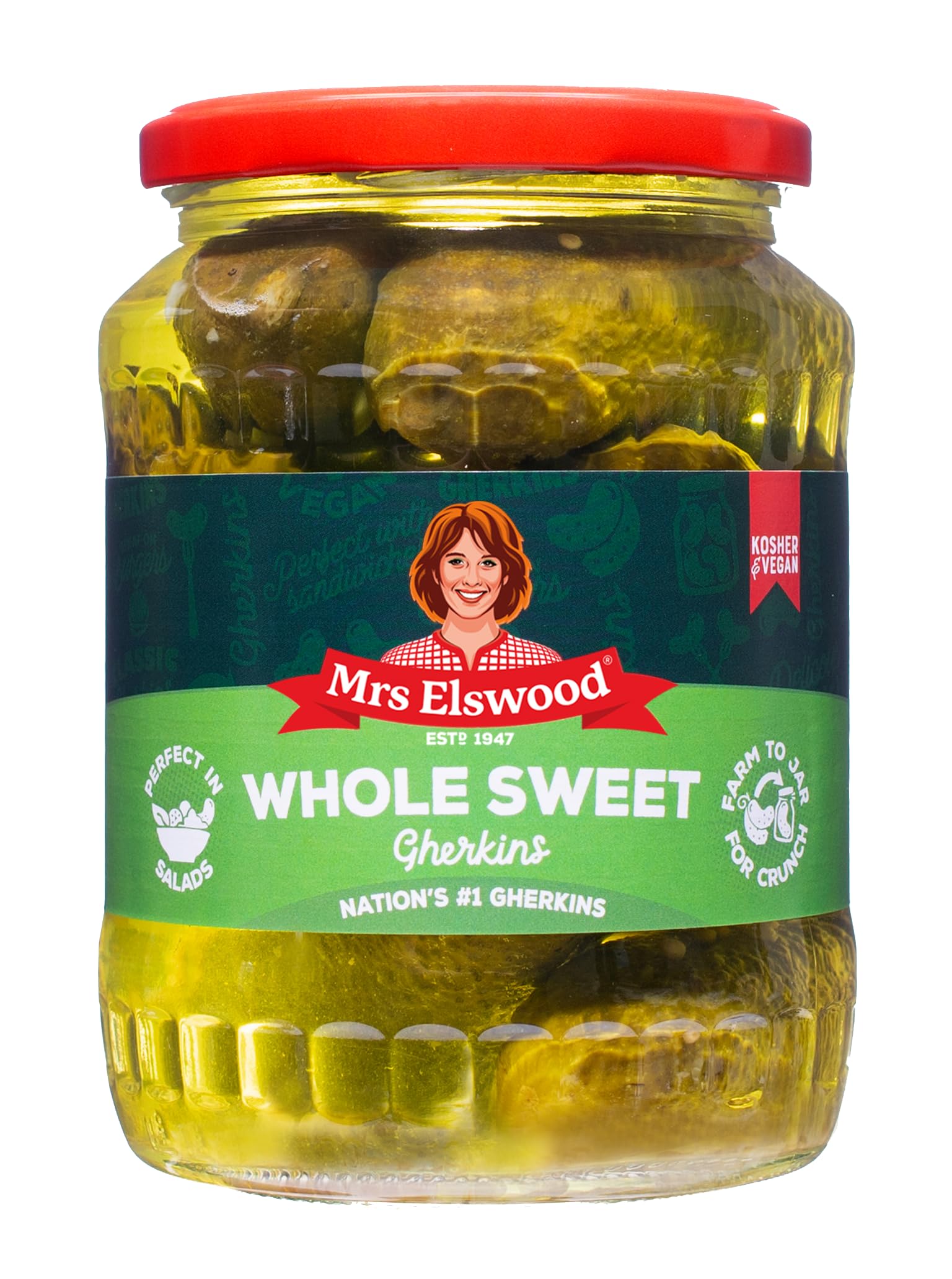 Mrs Elswood Whole Sweet Cucumbers 670 g