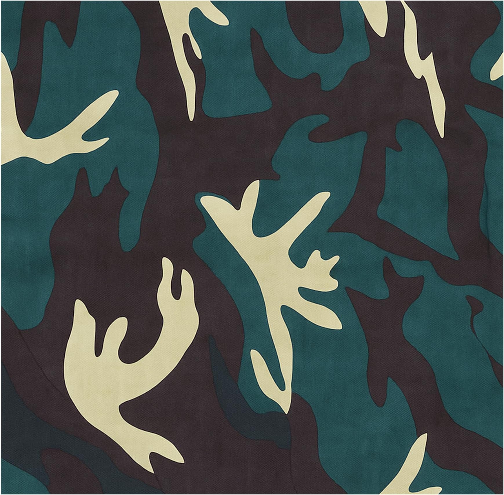 Camouflage Bandana For Men Women Cotton Unisex Head Scarf Wide Headband Fashion Accessory for Riding, Motorcycling, Hiking, Fishing, Outdoor Activities, 54cm