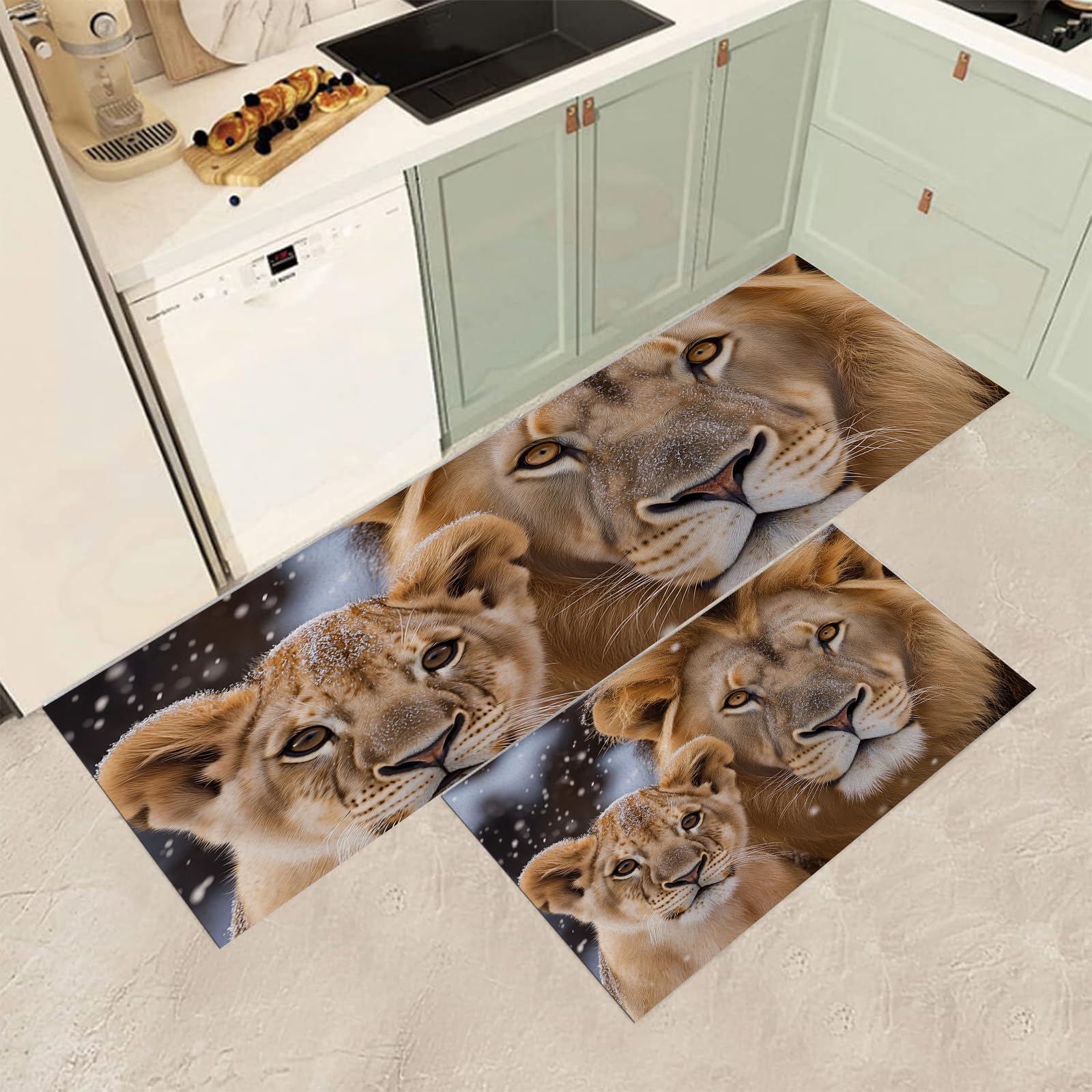 Tapis de cuisine antidérapants 50x150 lavables pour sol cuisine et bureau debout moderne