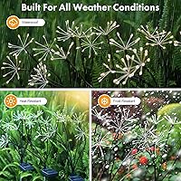 Vista 5 de Solar Garden Lights 2 Pack Twinkling Solar Firework Lights with 2 Modes 120LED, Solar-Powered Light for Outside Yard Pathway Garden Decor Outdoor
