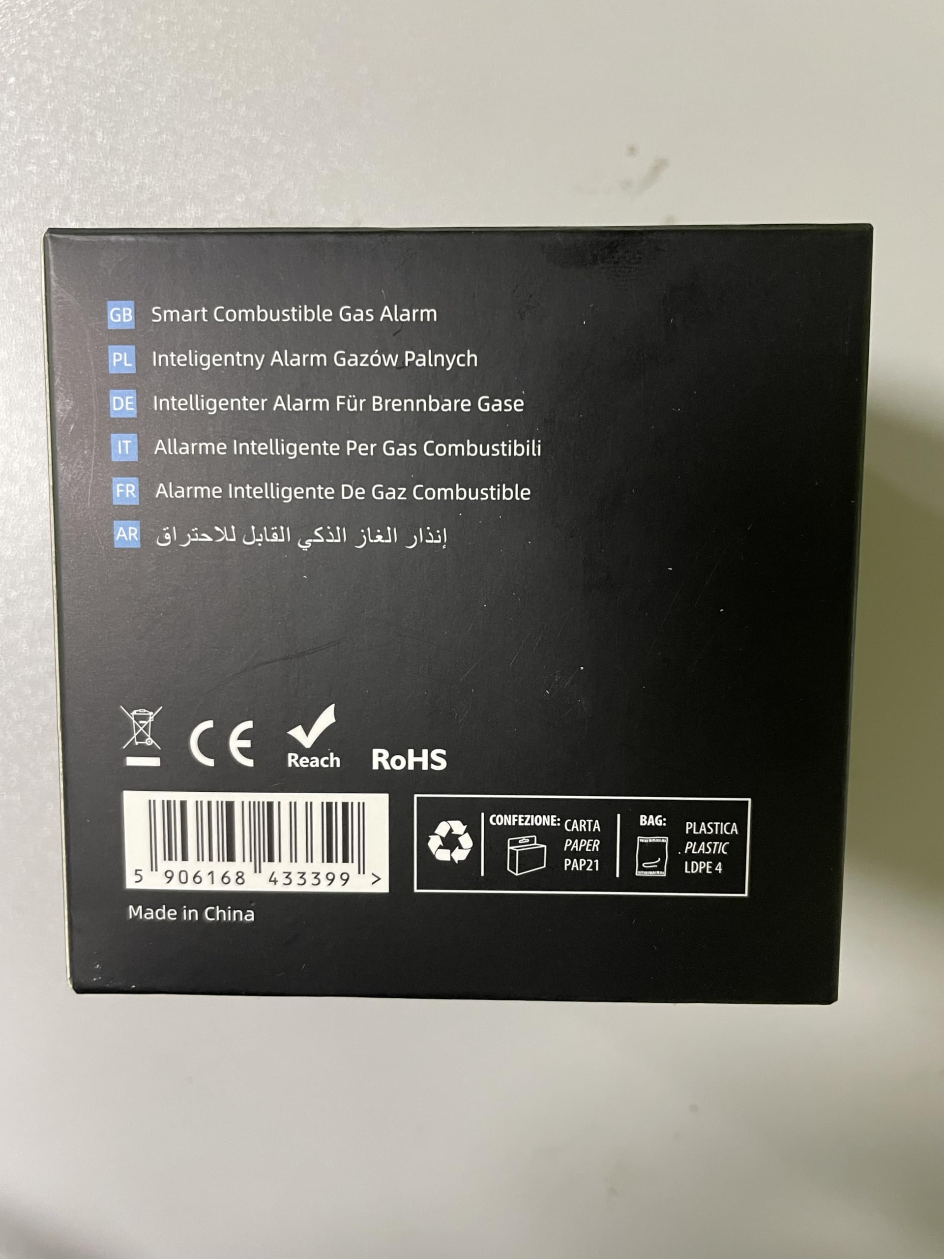 Détecteur de Gaz Naturel Sensereo CG-1, Branché sur Prise, Alarme 70dB avec LED et Auto-Test, Capteur Haute Sensibilité pour Gaz Méthane, Usage Domestique et Professionnel