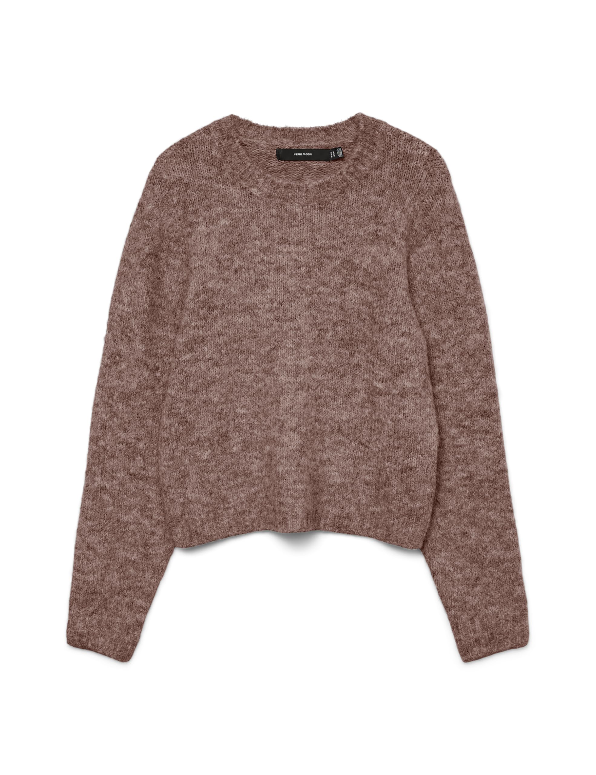 VERO MODA Female Knitted Jumper VMNOVAH Jumper, Brown Lentil/Detail: Melange, S