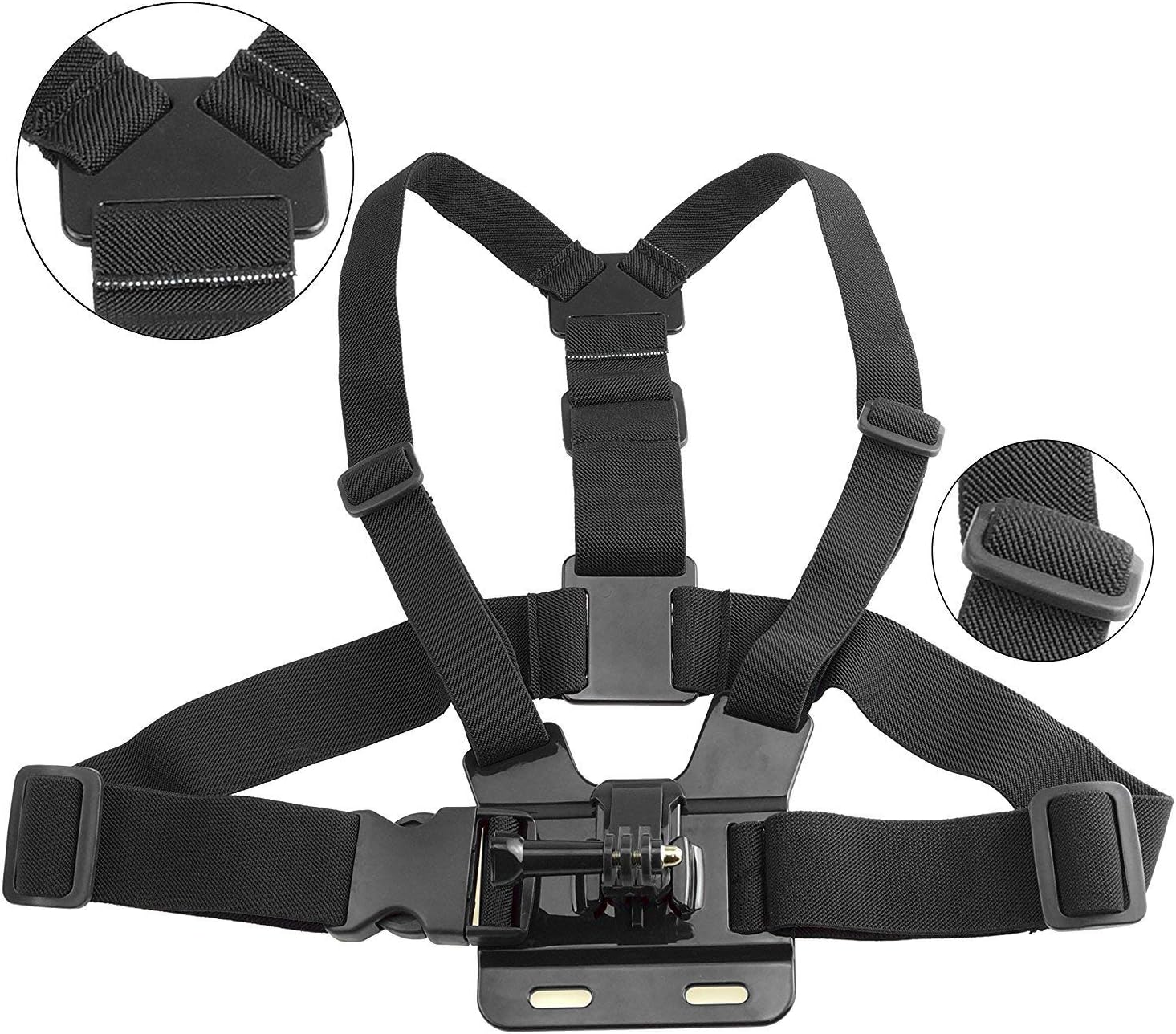 Back view of the chest harness showing strap configuration.
