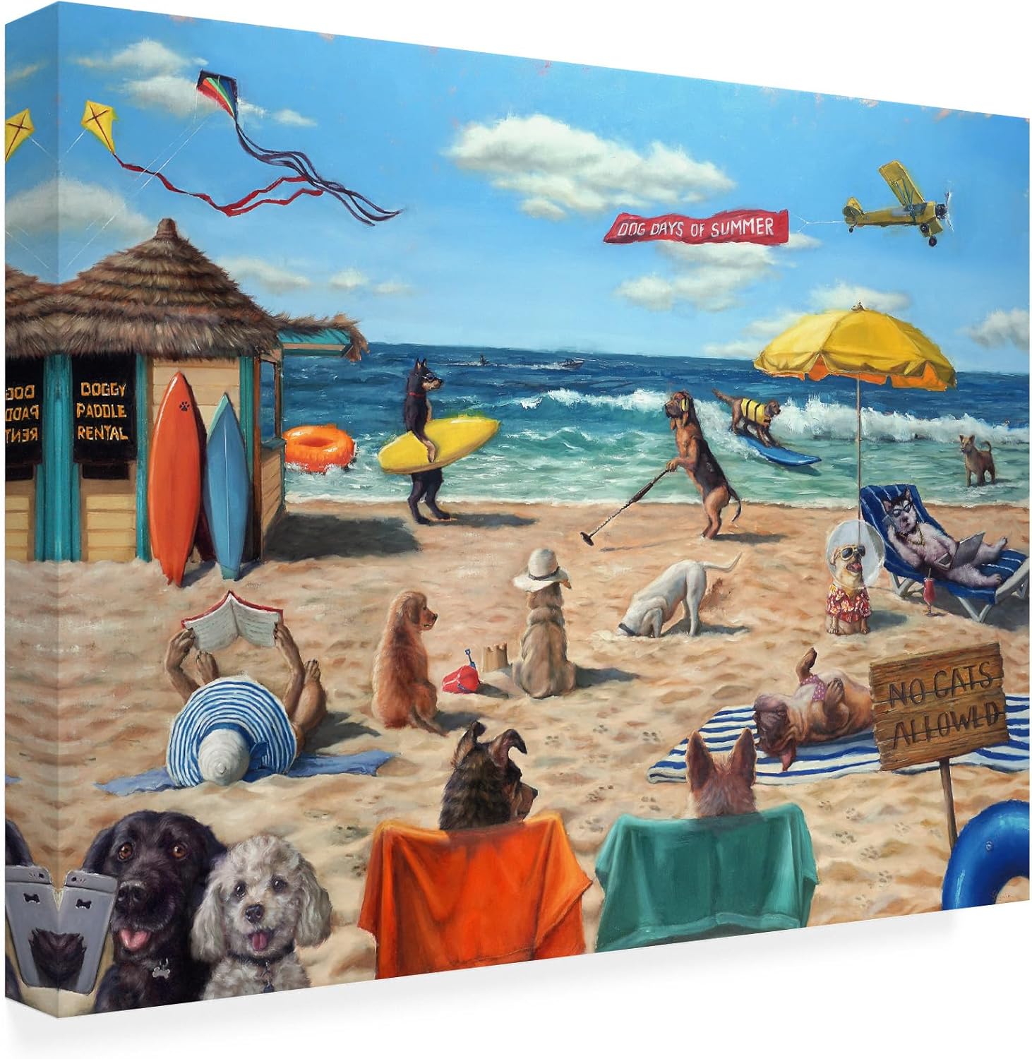 Trademark Fine Art -Lucia Heffernan 'Dog Beach' Canvas Art - 24''x32''