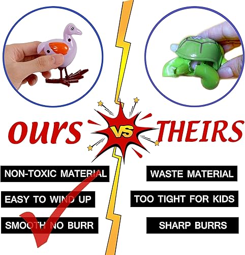 Miniatura 3 de Juego de 16 juguetes de cuerda (contenido y color pueden variar), juguete de fiesta de animales, gran regalo para niños, niñas y niños pequeños