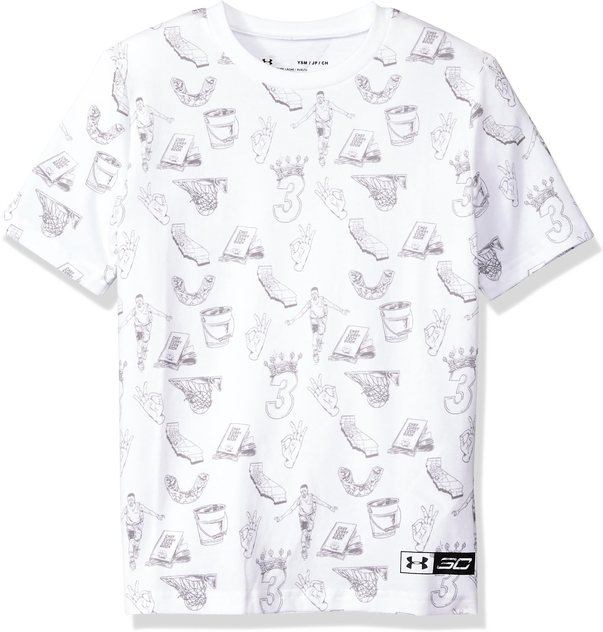 Under Armour Boys Sc30 Printed Ss Tee
