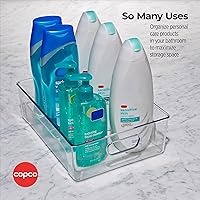 Vista 7 de Copco Mini contenedor de almacenamiento grande, transparente, 11.5 x 8.5 x 3.5 pulgadas