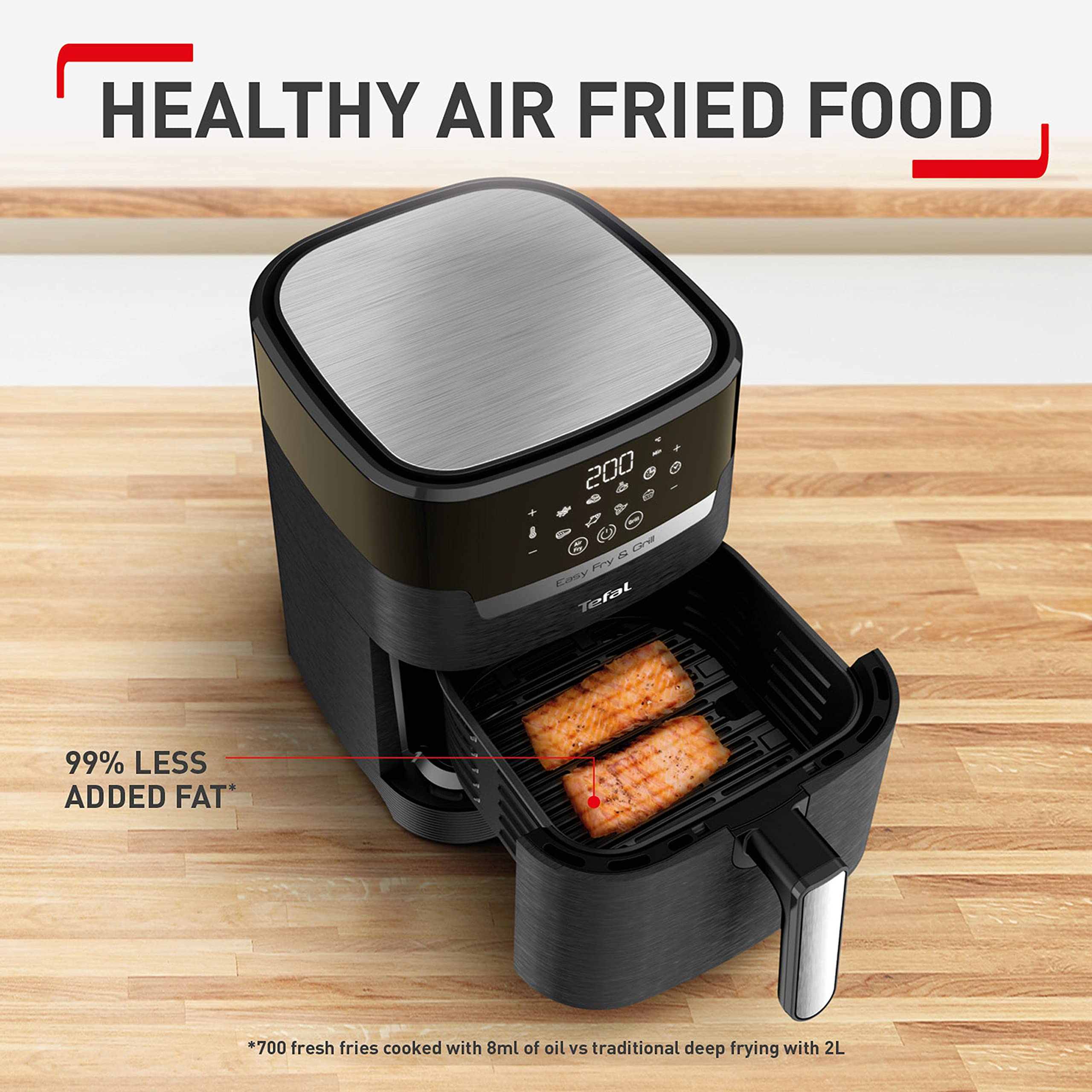 Tefal EasyFry Precision EY505827 Air Fryer & Grill, Black, 6 Portions