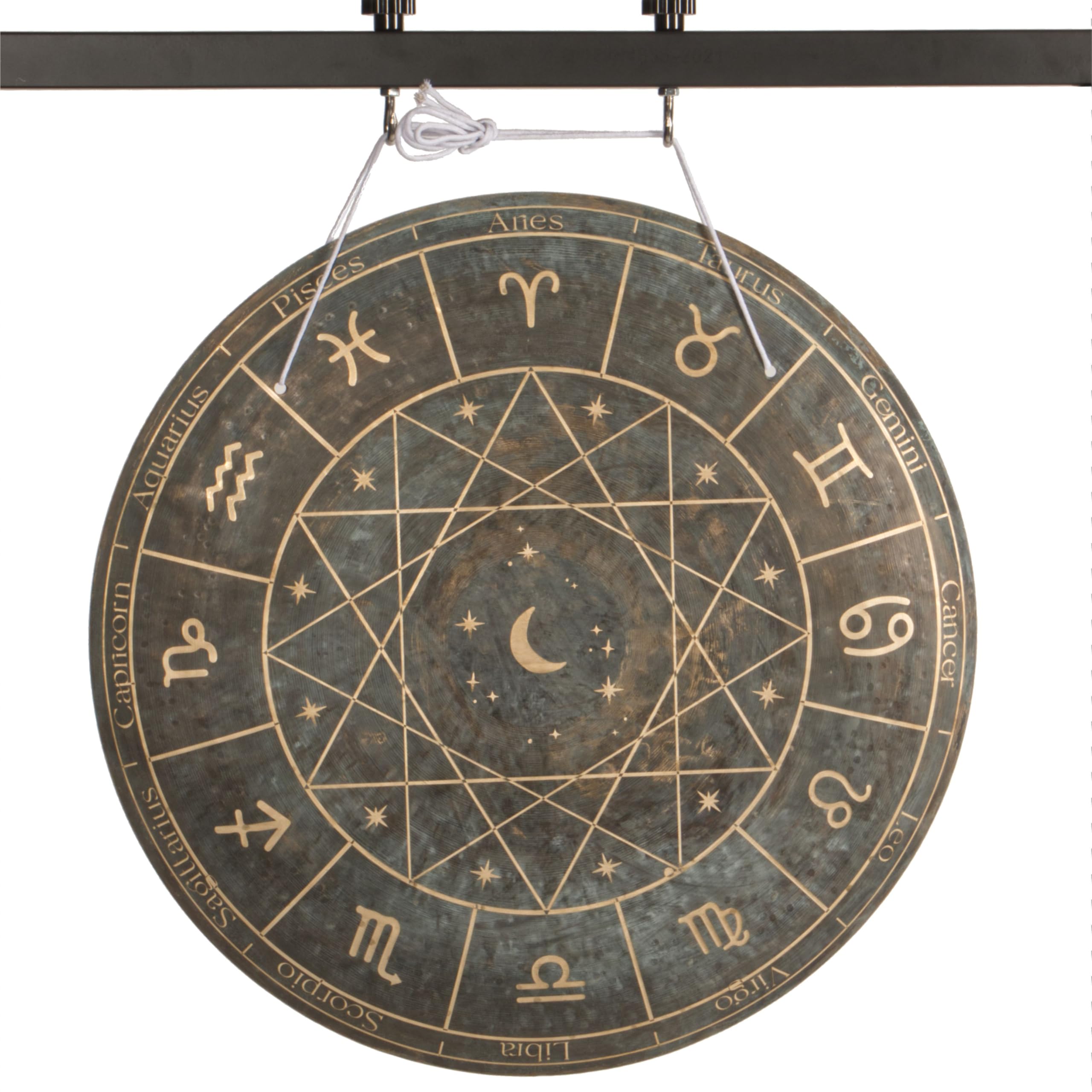 Gong Zodiac 26 en alliage traditionnel et finition gravee main