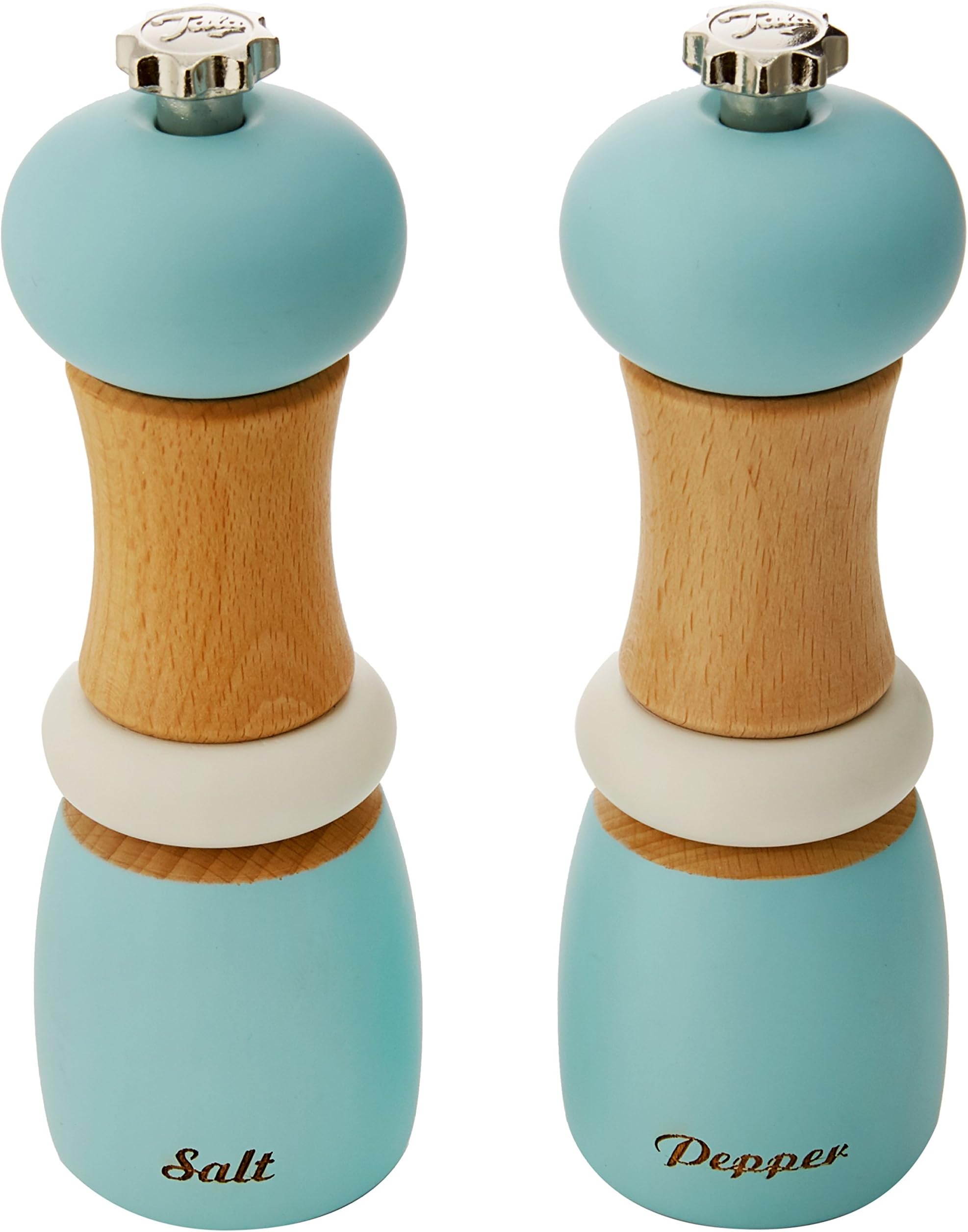 Tala Performance Wooden Capstan Salt & Pepper Mill Gift Set in Blue, Set of 2